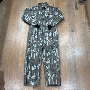 Vintage SafTbak Coveralls Mens L Brown Trebark Camo Insulated Hunting Bib Pocket - Picture 1 of 16