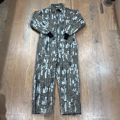 Vintage SafTbak Coveralls Mens L Brown Trebark Camo Insulated Hunting Bib Pocket - Image 1 of 4