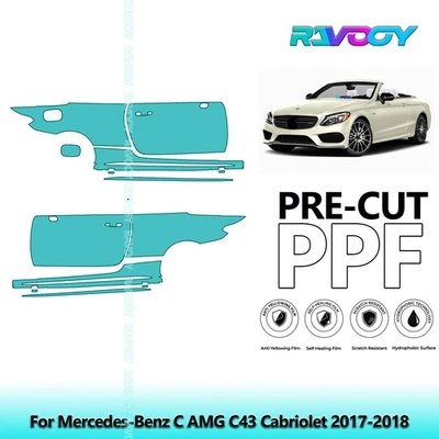 Kit de protección de pintura precortada PPF para Mercedes-Benz C AMG C43 Cabriolet 2017-2018 Foto 1 de 4