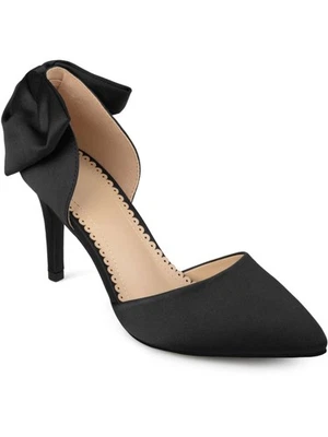 JOURNEE COLLECTION Mujer Plantilla Negra Puntera Tanzi Stiletto Zapatos sin Cordones 8 Foto 1 de 4