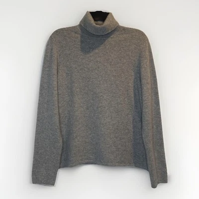 Suéter Pullover CHARTER CLUB Mujer Gris Cachemira Cuello Alto Talla XL Clásico Foto 1 de 4