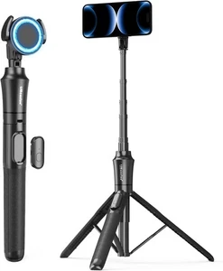 iPhone with Remote, Extendable Cell Phone Tripod Stand, Compatible with MagSafe, - Picture 1 of 4