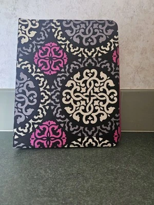 Vera Bradley Canterberry Magenta iPad Case Hard Shell Black Pink Case 9.5"X7.5" - Image 1 of 4