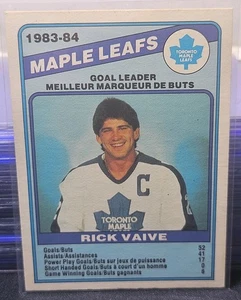 84-85 O-Pee-Chee Rick Vaive Goal Scoring Leader 🚨🚨🚨 Toronto Maple Leafs - Picture 1 of 2