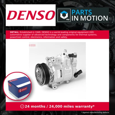 Air Con Compressor fits SEAT TOLEDO 5P 1.4 1.6 06 to 09 AC Conditioning Denso - Image 1 of 4