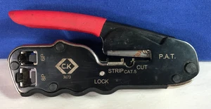 C.K TOOLS T3673 COMPACT CRIMPER FOR RJ45 MODULAR PLUGS 6/8P GOOD USED CONDITION - Afbeelding 1 van 11