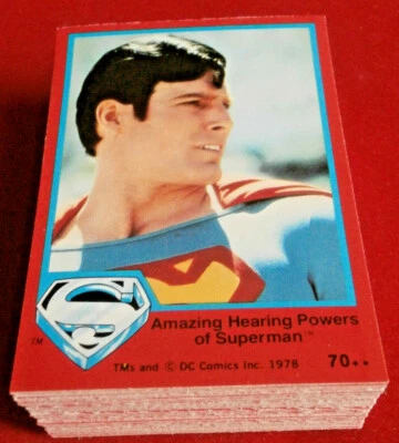 SUPERMAN - Complete VINTAGE Base Set - Topps UK 2nd Series - 1978 (66 Cards) - Image 1 of 4