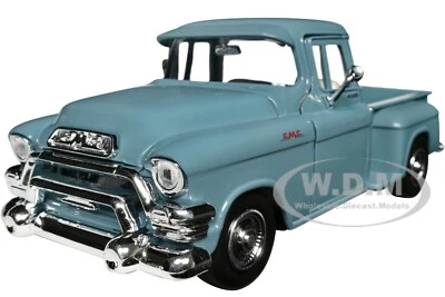 1955 GMC BLUE CHIP PICKUP LIGHT BLUE 1/24 DIECAST MODEL CAR BY MOTORMAX 79382 - Image 1 of 4