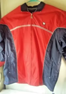 NWT Wilson Long Sleeve Full Zip Windbreaker Track Jacket Size M Blue/Red - Picture 1 of 6