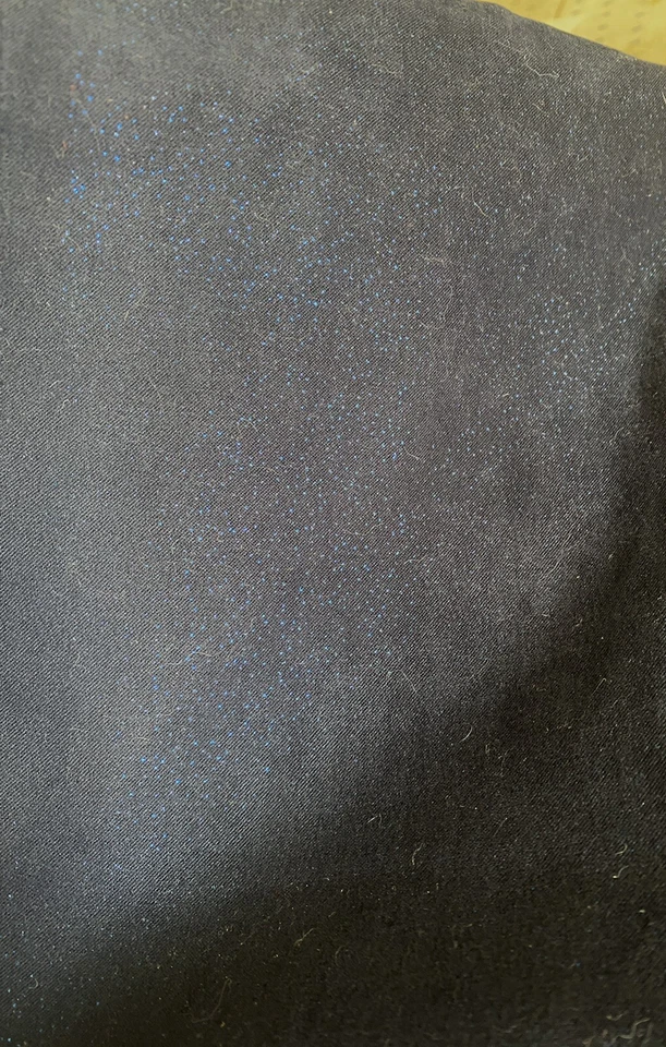 Dark Navy Blue With Sparkles 4 1/4 Yards x 45” Suede Feeling Fabric - Image 1 of 2