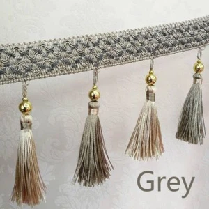 2M Beads Tassel Trimming Ribbon Curtain Decor Fringe Home Upholstery Craft DIY - Picture 1 of 16