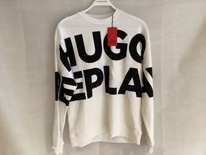 SUDADERA HUGO X REPLAY HOMBRE TALLA MEDIANA NUEVA BLANCA TU11 - Imagen 1 de 3