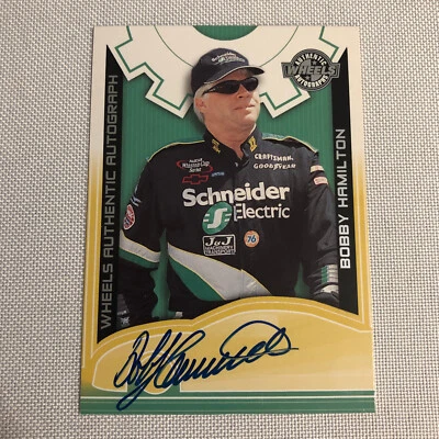 2002 Wheels Authentic Autograph Bobby Hamilton Signed Signature Auto Card NASCAR - Image 1 of 4