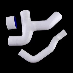 White For Subaru Forester XT 2.5L 2004-2008 Silicone Intercooler Hoses Kit - Picture 1 of 11