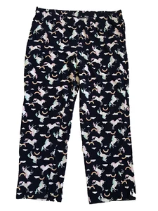 So Women's Size XL Navy Blue Unicorn Print Knit Cotton Pajama Lounge Pants - Picture 1 of 5