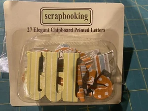 Elegant Chipboard Printed Letters 27- Scrapbooking - Picture 1 of 2
