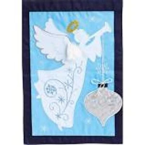 **OPEN FLAG** Joyful Christmas 168716BL Evergreen APPLIQUE Garden Flag 12.5”x18” - Picture 1 of 1