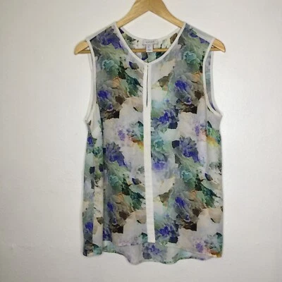 Blusa Kenar Mujer Talla Grande Multicolor Floral Sin Mangas Transparente Foto 1 de 4