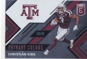 CHRISTIAN KIRK 2018 PANINI ELITE DRAFT PICKS PRIMARY COLORS #7 TEXAS A & M - Picture 1 of 1