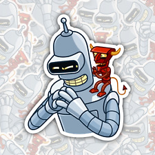 Futurama ~ Bender & The Robot Devil * STICKER OR MAGNET *