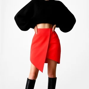 Finders Keepers Neon Pink High Waisted Asymmetric Mini Bodycon Skirt Size XS/S - Picture 1 of 7