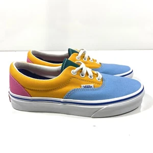 Vans off the wall 721356 Old School Shoes Womens 6.5 Retired Blue Orange Pink - Picture 1 of 9