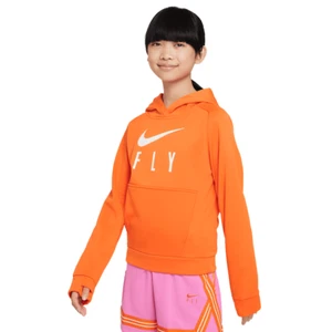 Nike FLY Big Kids' Basketball Pullover Hoodie (Orange/White) Size XS - Picture 1 of 4