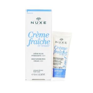 NEW Nuxe Creme Fraiche De Beaute 48HR Moisturising Rich Cream Gift Set 30ml+15ml