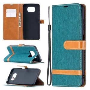 Etui na Xiaomi Poco X3 Case Ochrona Komórka Flip Cover Pokrowiec Etui Bumper Zielone - Zdjęcie 1 z 7