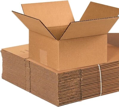 8 x 8 x 4 Shipping Boxes Moving Boxes Corrugated Kraft 25/Bundle 25/Pack - Image 1 of 4