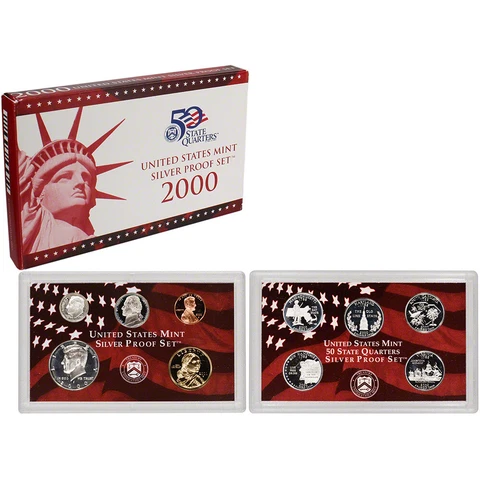 2000 S US Mint Silver Proof Set in OGP Cover