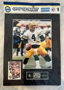 BRETT FAVRE Steiner Catch The Moment 14x11 Matted Photo W/CARD+STAMP - Brand New - Picture 1 of 3
