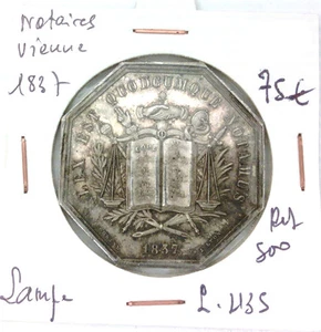 Marke Notare - Vienne 1837 - Locheisen Lampe - Lerouge 435 - Picture 1 of 2