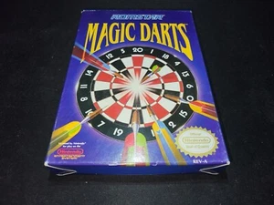 Magic Darts Romstar Authentic Nintendo NES NRMT- condition COMPLETE n box+poster - Picture 1 of 9