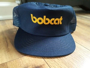 Vintage Bobcat Skid Loader Blue Trucker Hat Cap SnapBack Adjustable - Picture 1 of 7