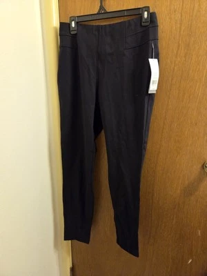 New Directions Womens Large L Black Pull On Ponte Pants New Nwt Flex Stretch  - Image 1 of 4
