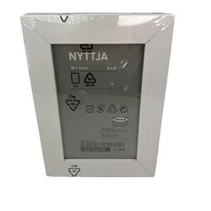 SET OF 2 Ikea NYTTJA White 4 x 6 Picture Frames New Sealed! - Picture 1 of 9