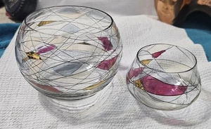 PartyLite Calypso Mosaic Stained Glass Tealight Candle Holders - Picture 1 of 6