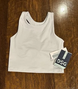DSG Girls Performance Shelf-Bra Tank Top Sports Dove Blue XS - Picture 1 of 3