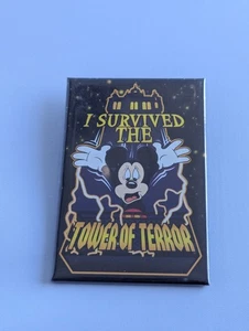 Disney Sobreviví a la Torre del Terror Mickey Sign Pin Botón  - Imagen 1 de 5
