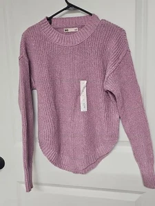 Kohls SO Long Sleeve Pullover Soft Sweater Womens M Lilac Comfy  - Picture 1 of 5