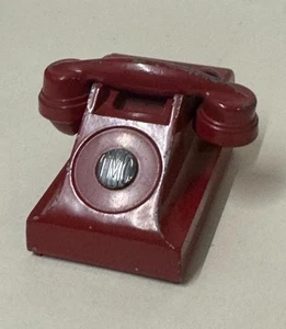 Vintage Miniature Red Metal Telephone - TMC - Telephone Manufacturing Company - Zdjęcie 1 z 1