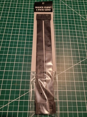 Paquete de 4 clips tácticos de sastre largos negros MALICE MOLLE Kydex Foto 1 de 2