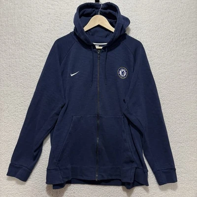 Chelsea FC Fútbol Soccar Club Nike Hombres Talla 2XL Azul Sudadera con Capucha Cremallera Completa Foto 1 de 4