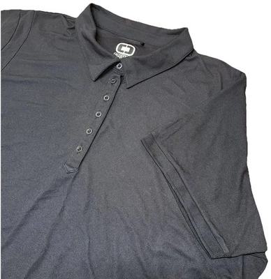 Ogio Black 1/4 Button Up Short Sleeve Performance Golf Polo Shirt Men’s Plus 4XL - Image 1 of 4