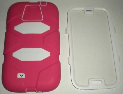 Funda Griffin Survivor Grado Militar Galaxy S4, Rosa y Blanco, Protector Pantalla Foto 1 de 2