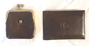 60er ETIENNE AIGNER Leder Geldbörse Portemonnaie Kiss Lock OXBLOOD Kartenetui Vintage - Bild 1 von 14
