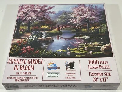 Rompecabezas japonés jardín en flor 1000 piezas de Sung Kim - nuevo Foto 1 de 4