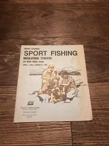 British Columbia Sport Fishing Regulations Synopsis 1986/87 - Picture 1 of 3