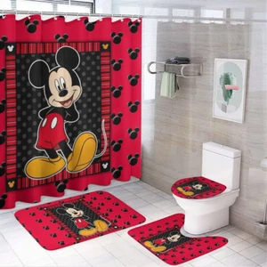 Cartoon Mickey Mouse Shower Curtain or Bathroom Sets. - Picture 1 of 4